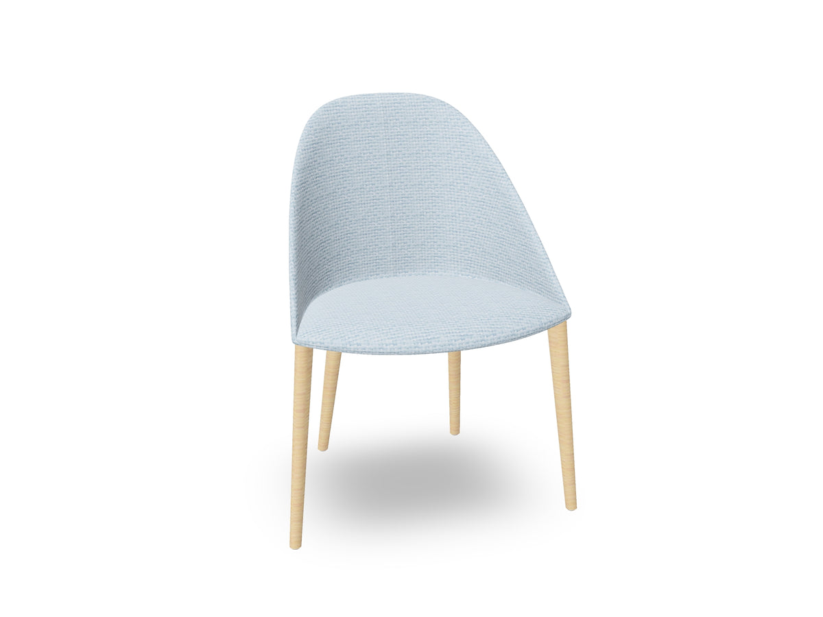 Cila Fully Upholstered Chair With Timber Oak Four-leg Base