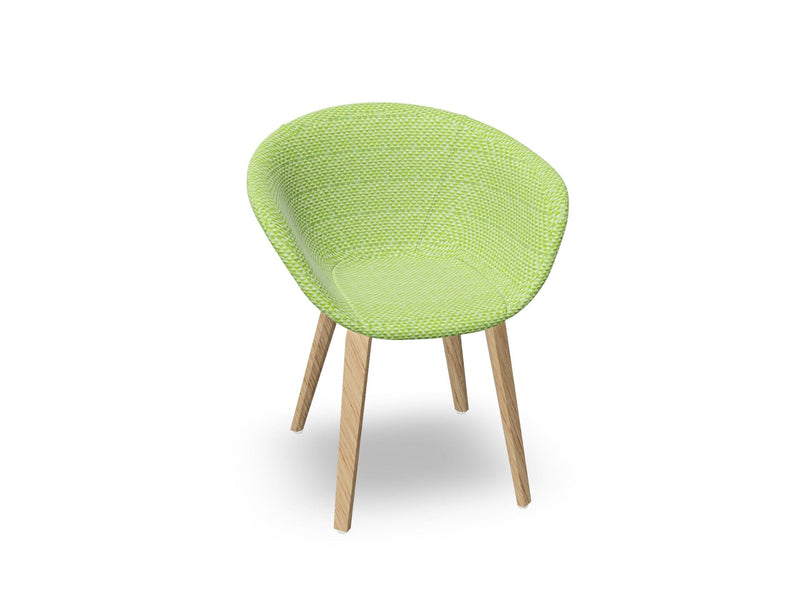 Duna 02 Wood Leg Chair With Full Upholstery Chairs Arper 
