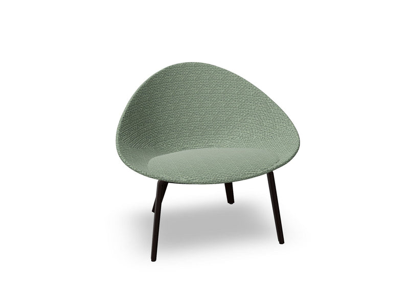 Adell 4 Leg Wood Lounge Chair With Fully Upholstered lounge chair Arper 