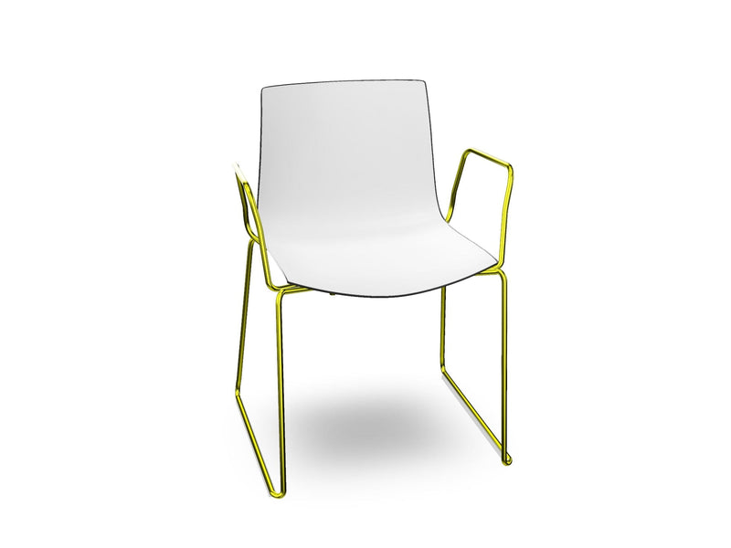 Catifa 46 Polypropylene Bi-Color Sled Base Chair Side/Dining Arper 