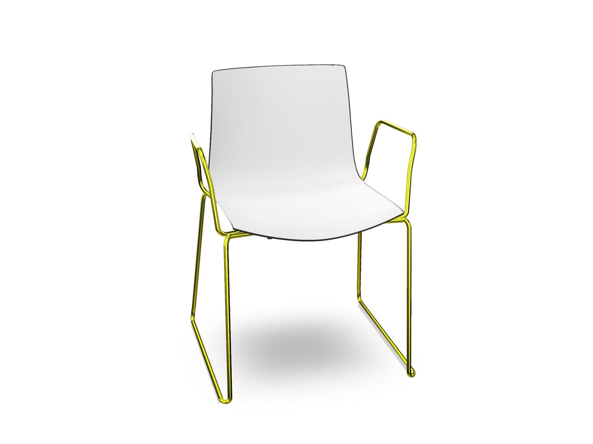 Catifa 46 Polypropylene Bi-Color Sled Base Chair Side/Dining Arper 