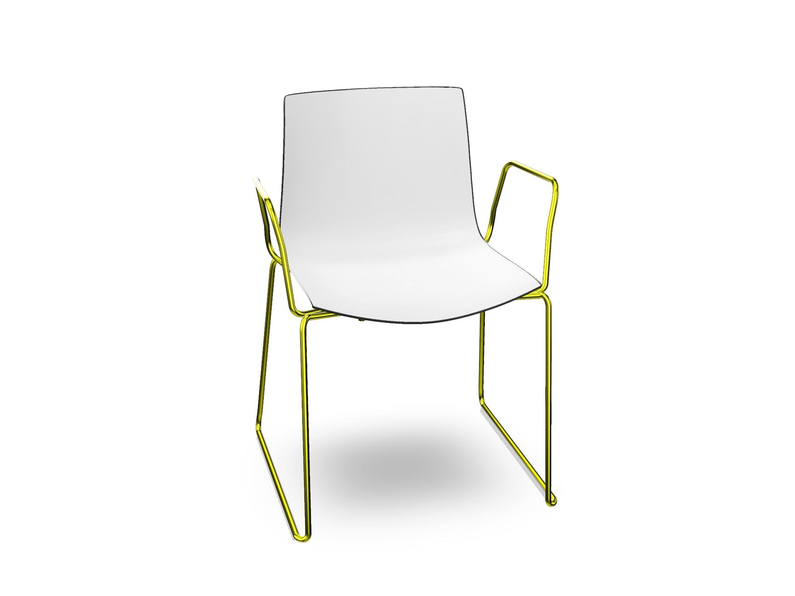 Catifa 46 Polypropylene Bi-Color Sled Base Chair Side/Dining Arper 