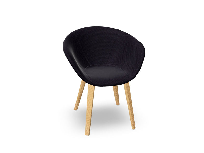 Duna 02 Wood Leg Chair With Full Upholstery Chairs Arper 