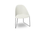 Cila Fully Upholstered Chair With Sled Base Chairs Arper 