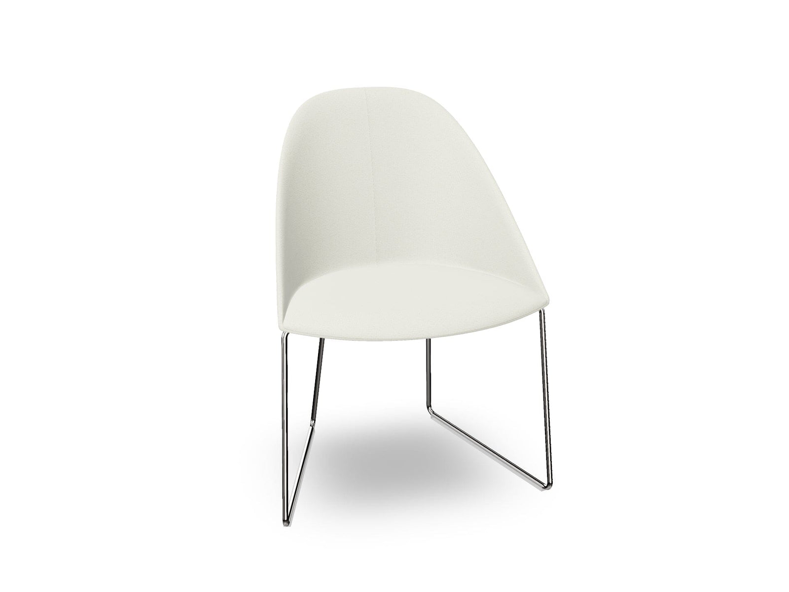 Cila Fully Upholstered Chair With Sled Base Chairs Arper 