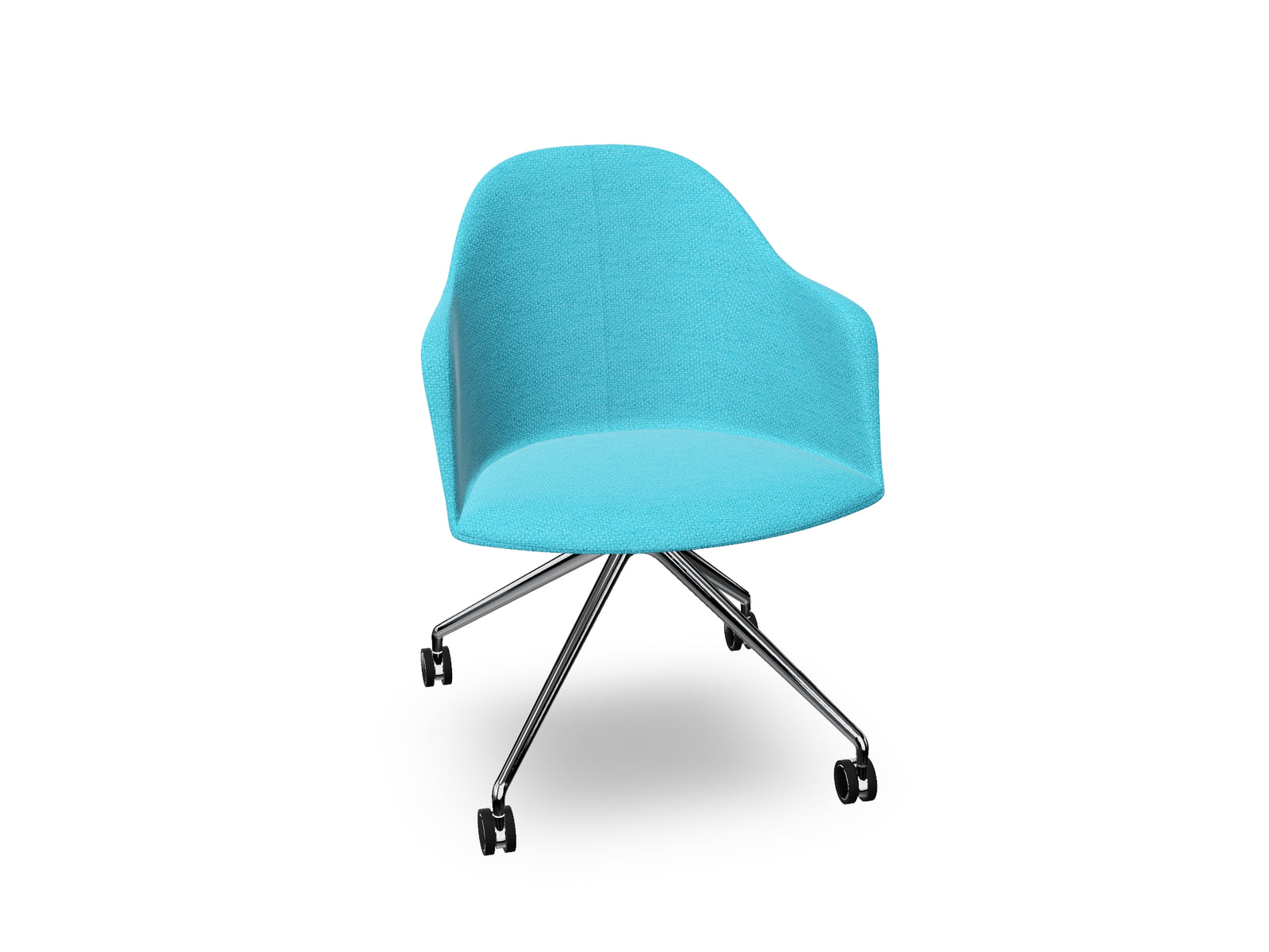 Cila fully upholstered Armchair With Fixed Trestle Base