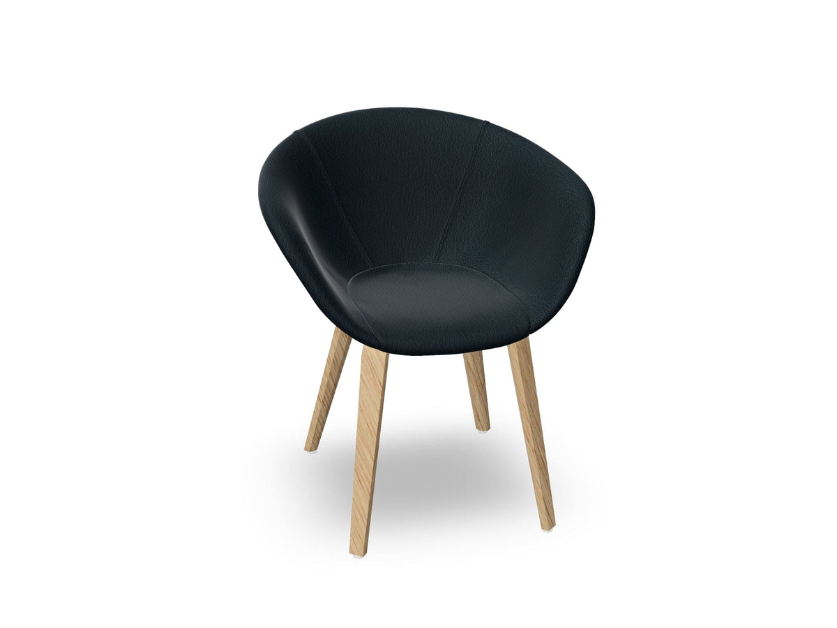 Duna 02 Wood Leg Chair With Full Upholstery Chairs Arper 