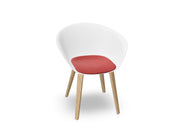 Duna 02 Wood Leg Chair With Seat Cushion Chairs Arper 