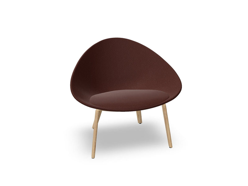 Adell 4 Leg Wood Lounge Chair With Fully Upholstered lounge chair Arper 