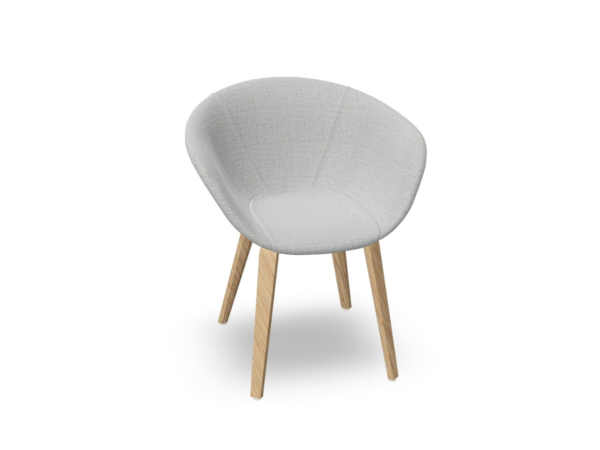 Duna 02 Wood Leg Chair With Front Upholstery Chairs Arper 