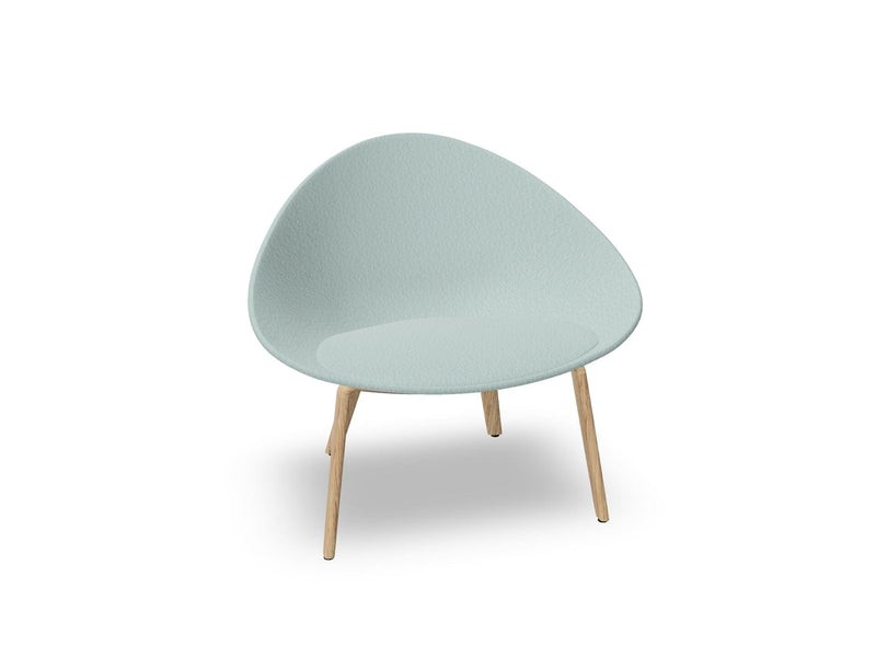 Adell 4 Leg Wood Lounge Chair With Fully Upholstered lounge chair Arper 