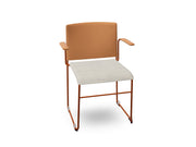 Stacy Sled Chair with Armrests Armchair Arper Rust - V63 PS00004 
