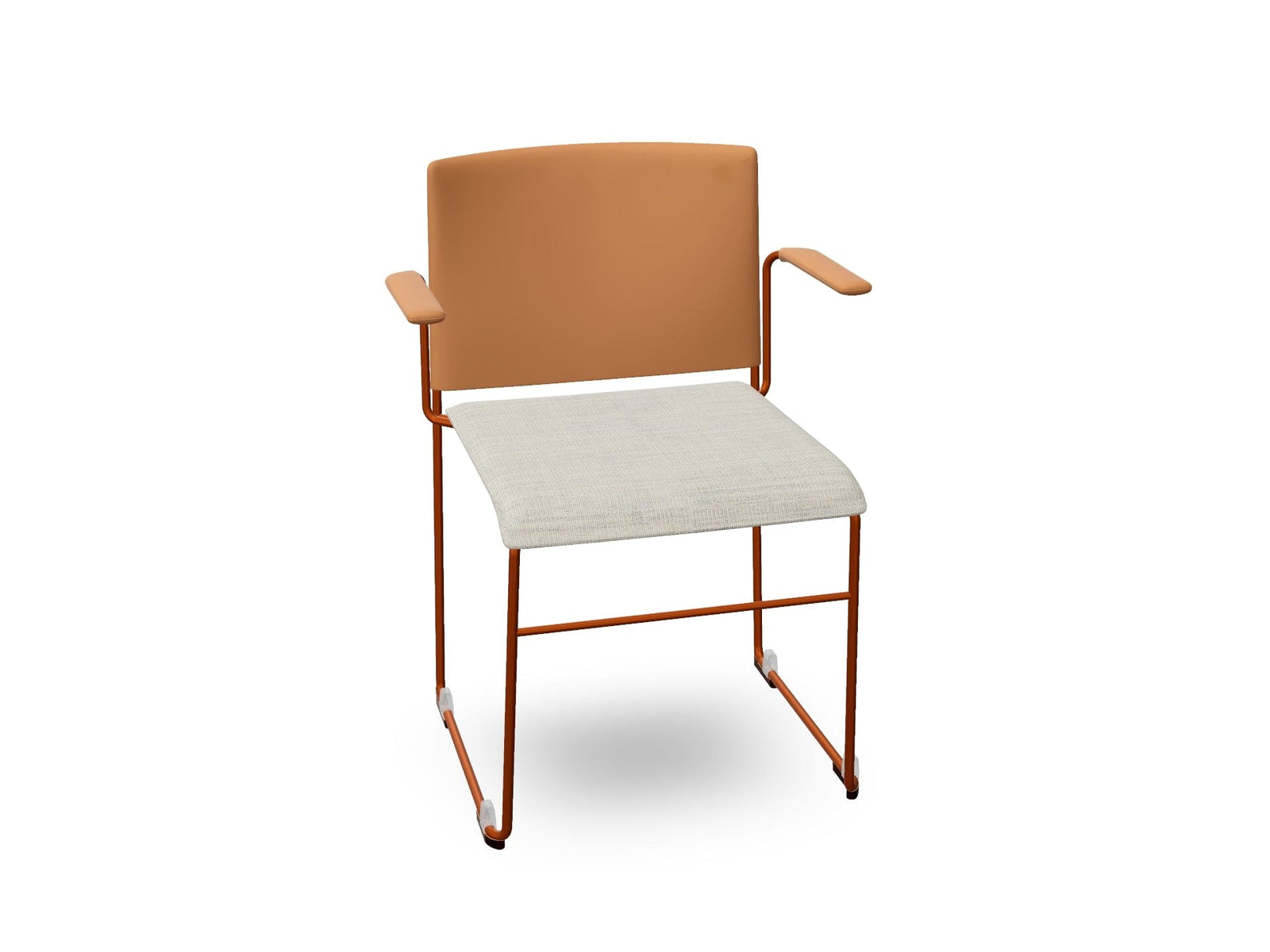 Stacy Sled Chair with Armrests Armchair Arper Rust - V63 PS00004 