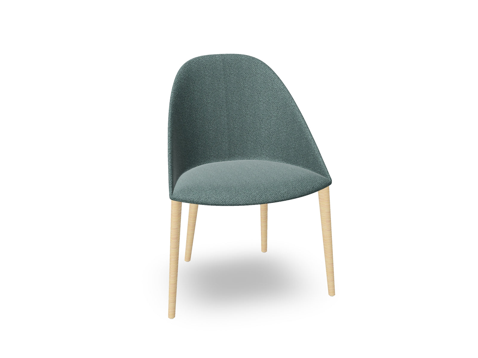Cila Fully Upholstered Chair With Timber Oak Four-leg Base