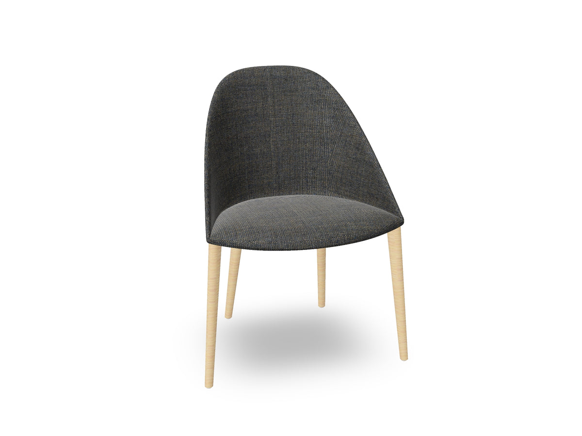 Cila Fully Upholstered Chair With Timber Oak Four-leg Base