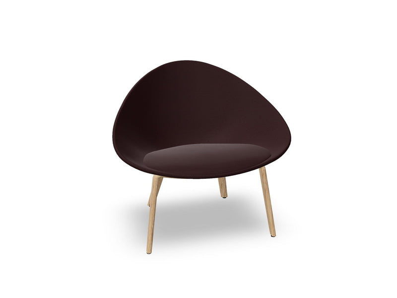 Adell 4 Leg Wood Lounge Chair With Fully Upholstered lounge chair Arper 