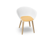 Duna 02 Wood Leg Chair With Seat Cushion Chairs Arper 