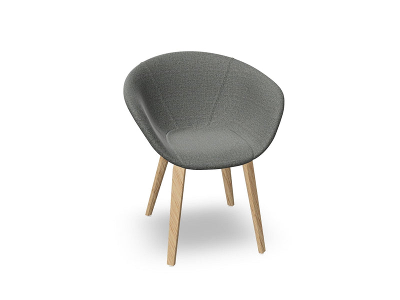 Duna 02 Wood Leg Chair With Full Upholstery Chairs Arper 