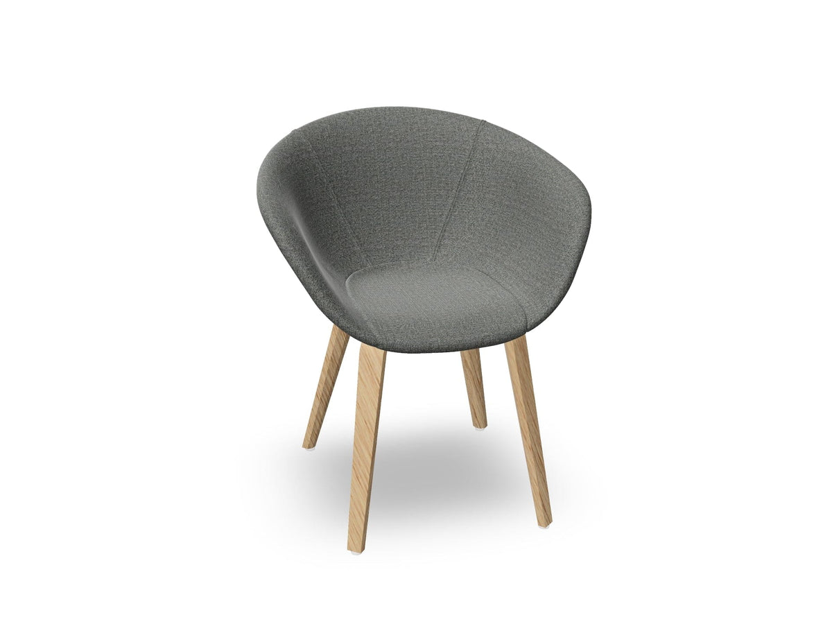 Duna 02 Wood Leg Chair With Full Upholstery Chairs Arper 