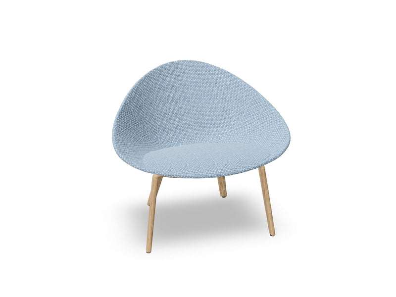 Adell 4 Leg Wood Lounge Chair With Fully Upholstered lounge chair Arper 