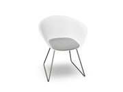 Duna 02 Sled Base Chair With Seat Cushion Chairs Arper 