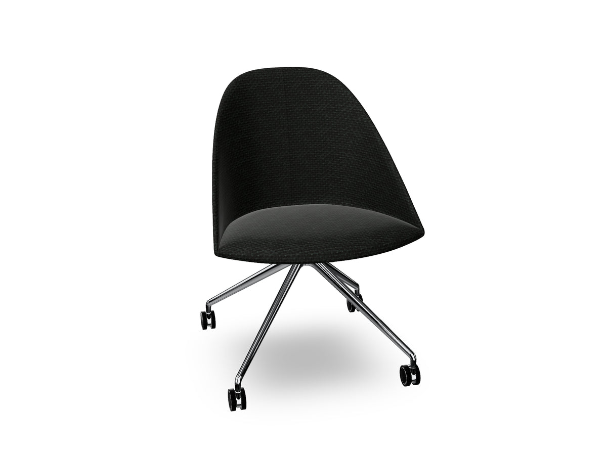 Cila Fully Upholtered Chair With Fixed Trestle Base