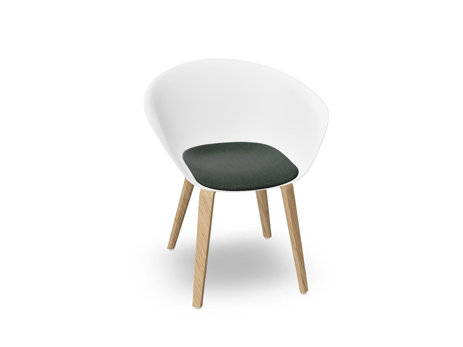 Duna 02 Wood Leg Chair With Seat Cushion Chairs Arper 