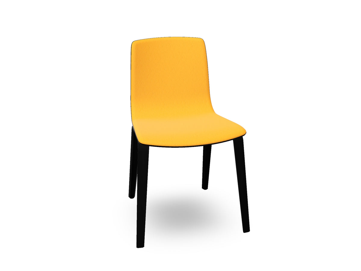 Aava 02 Wooden Chair with Front Upholstery