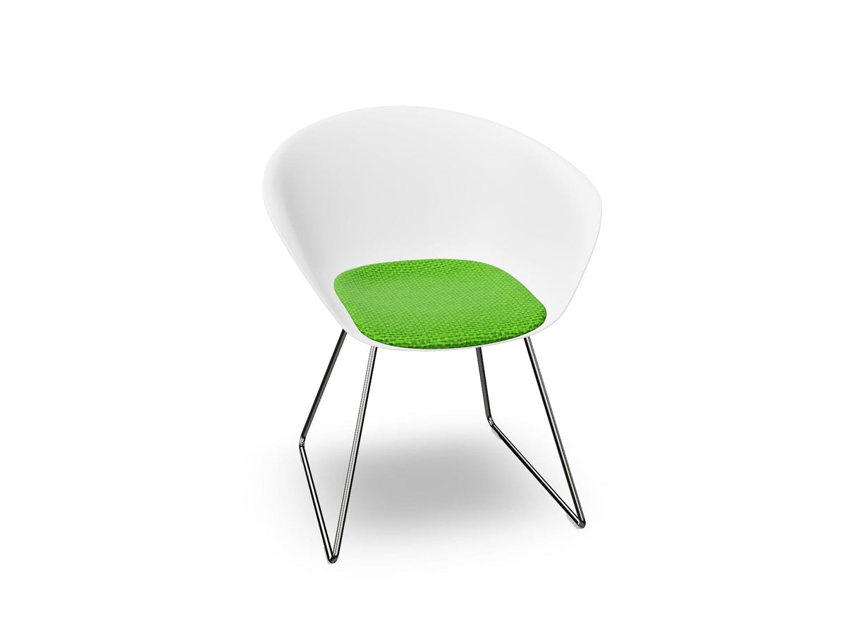 Duna 02 Sled Base Chair With Seat Cushion Chairs Arper 