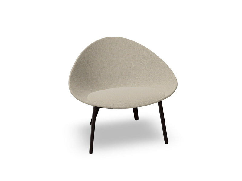 Adell 4 Leg Wood Lounge Chair With Fully Upholstered lounge chair Arper 