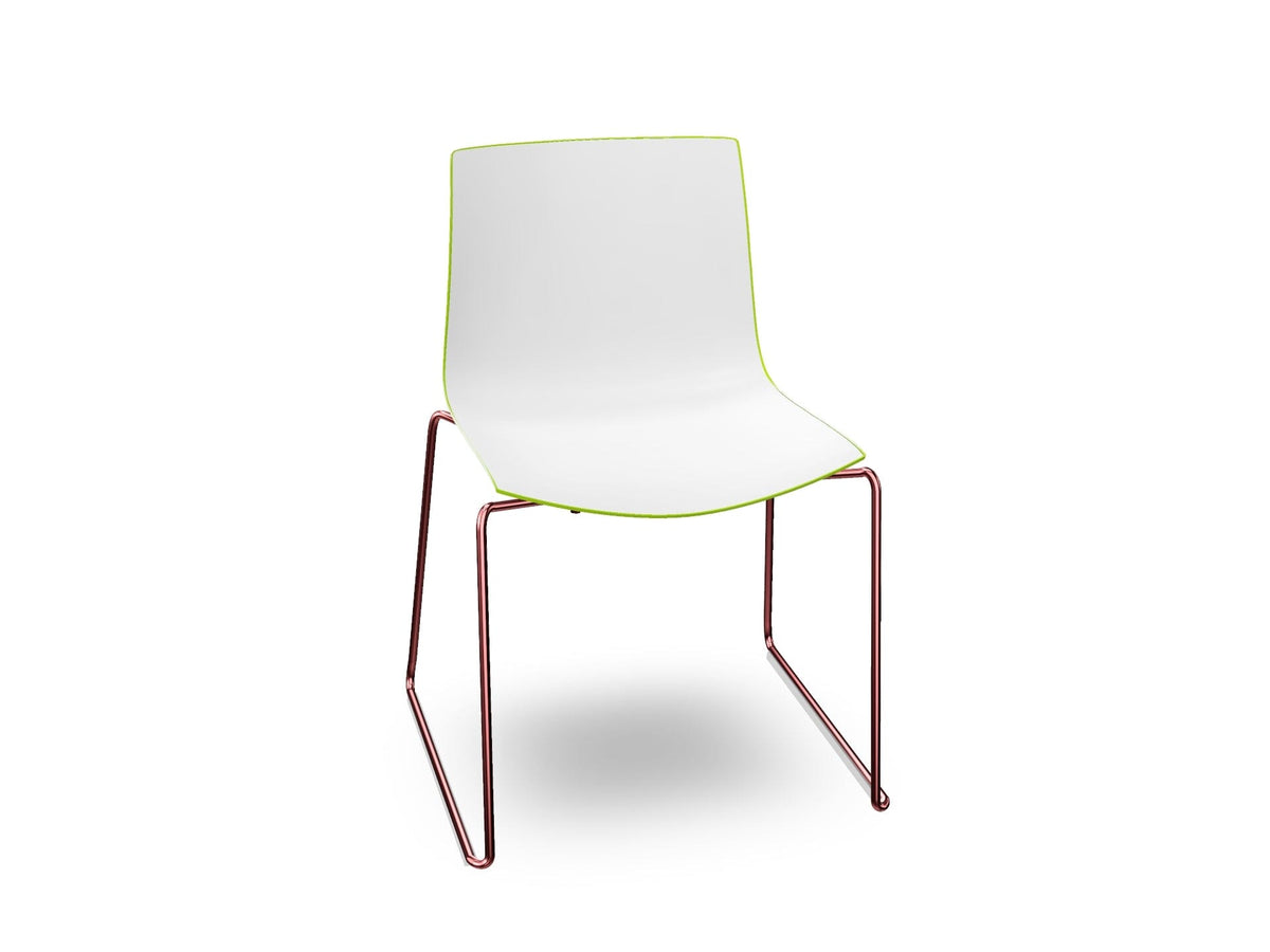 Catifa 46 Polypropylene Bi-Color Sled Base Chair Side/Dining Arper 