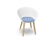 Duna 02 Wood Leg Chair With Seat Cushion Chairs Arper 