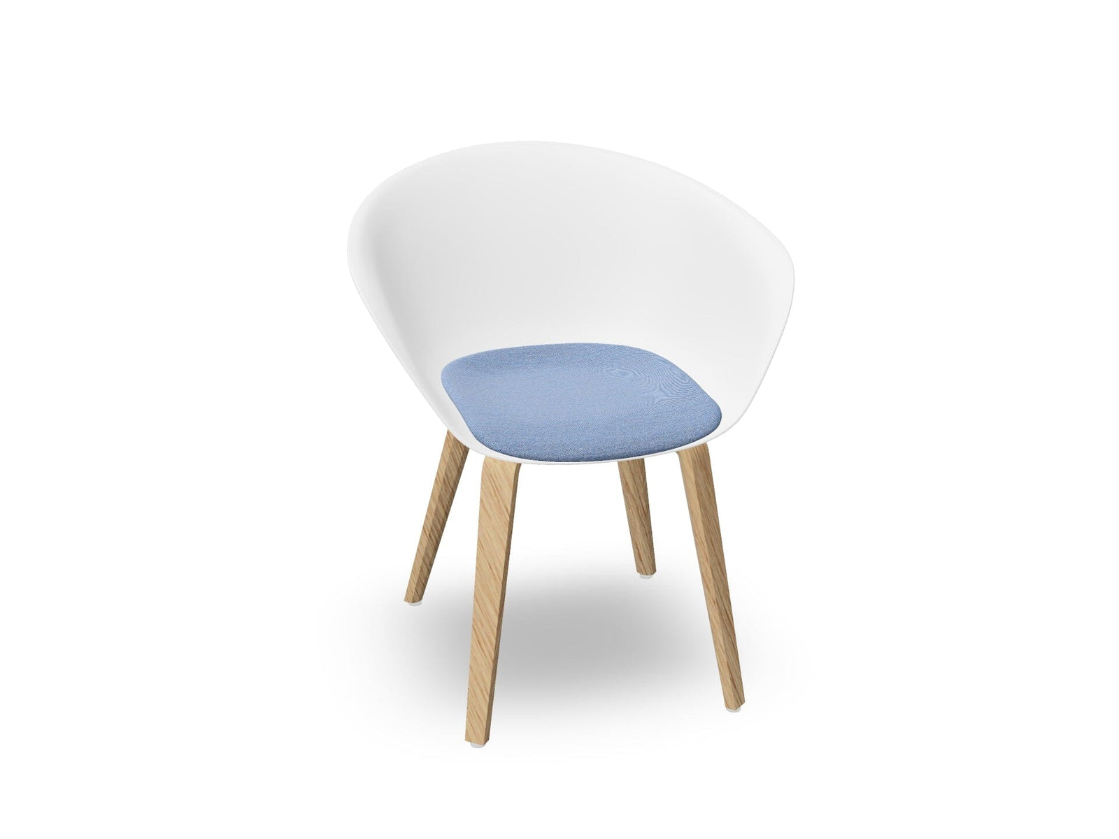Duna 02 Wood Leg Chair With Seat Cushion Chairs Arper 