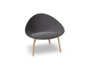 Adell 4 Leg Wood Lounge Chair With Fully Upholstered lounge chair Arper 