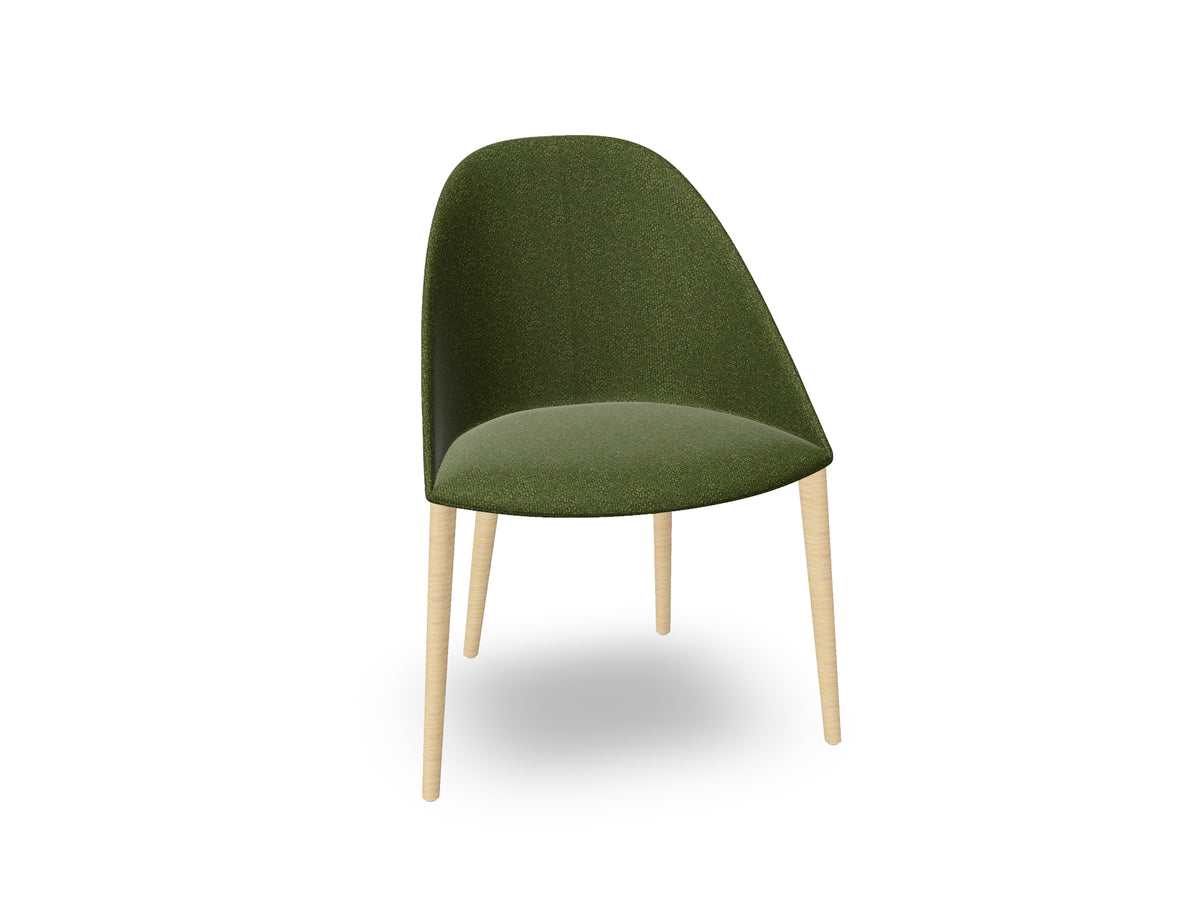 Cila Fully Upholstered Chair With Timber Oak Four-leg Base