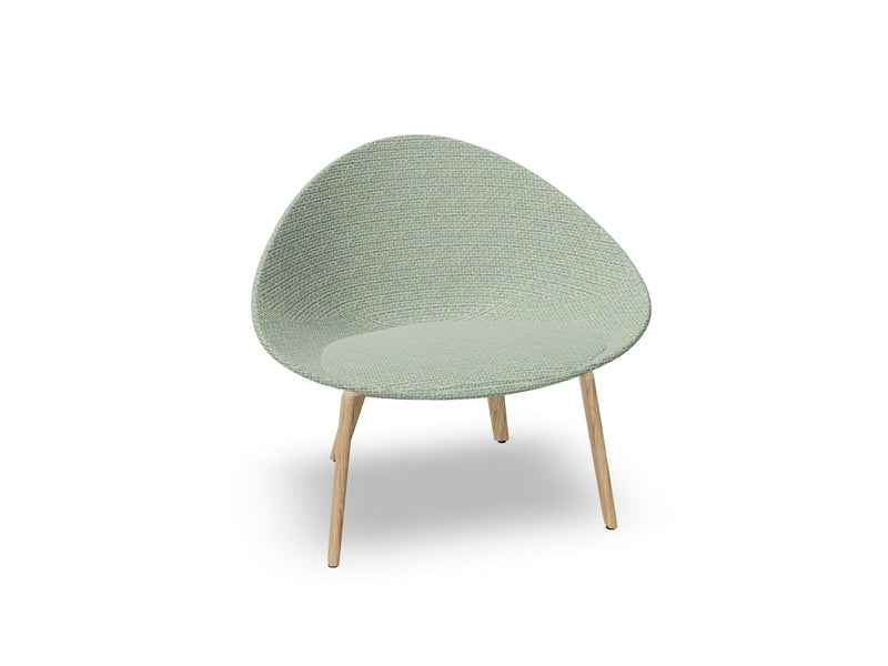 Adell 4 Leg Wood Lounge Chair With Fully Upholstered lounge chair Arper 