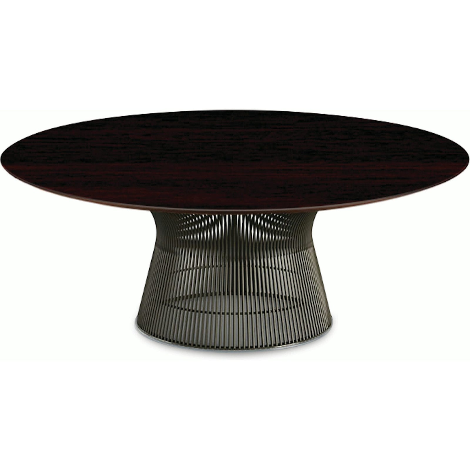 Platner Bronze 42" Coffee Table Coffee Tables Knoll Reff Dark Cherry 