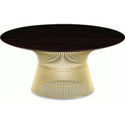Platner Coffee Table - 36" in Gold Coffee Tables Knoll 18K Gold plated Reef Dark Cherry 