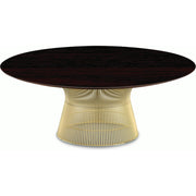 Platner Coffee Table - 42" in Gold Coffee Tables Knoll 18K Gold plated Reef Dark Cherry 
