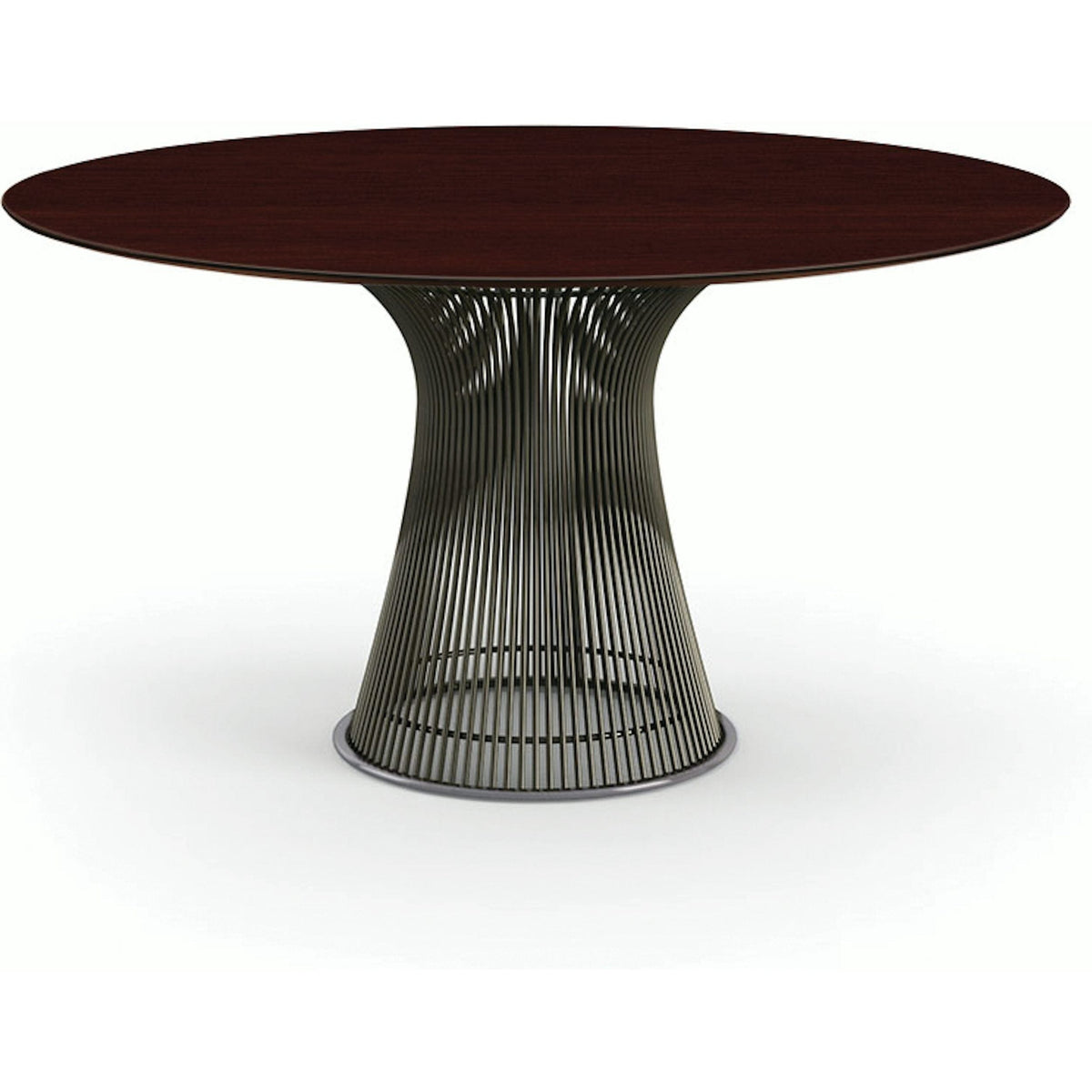 Platner Dining Table - 54 Inch Dining Tables Knoll Metallic Bronze Dark Cherry 