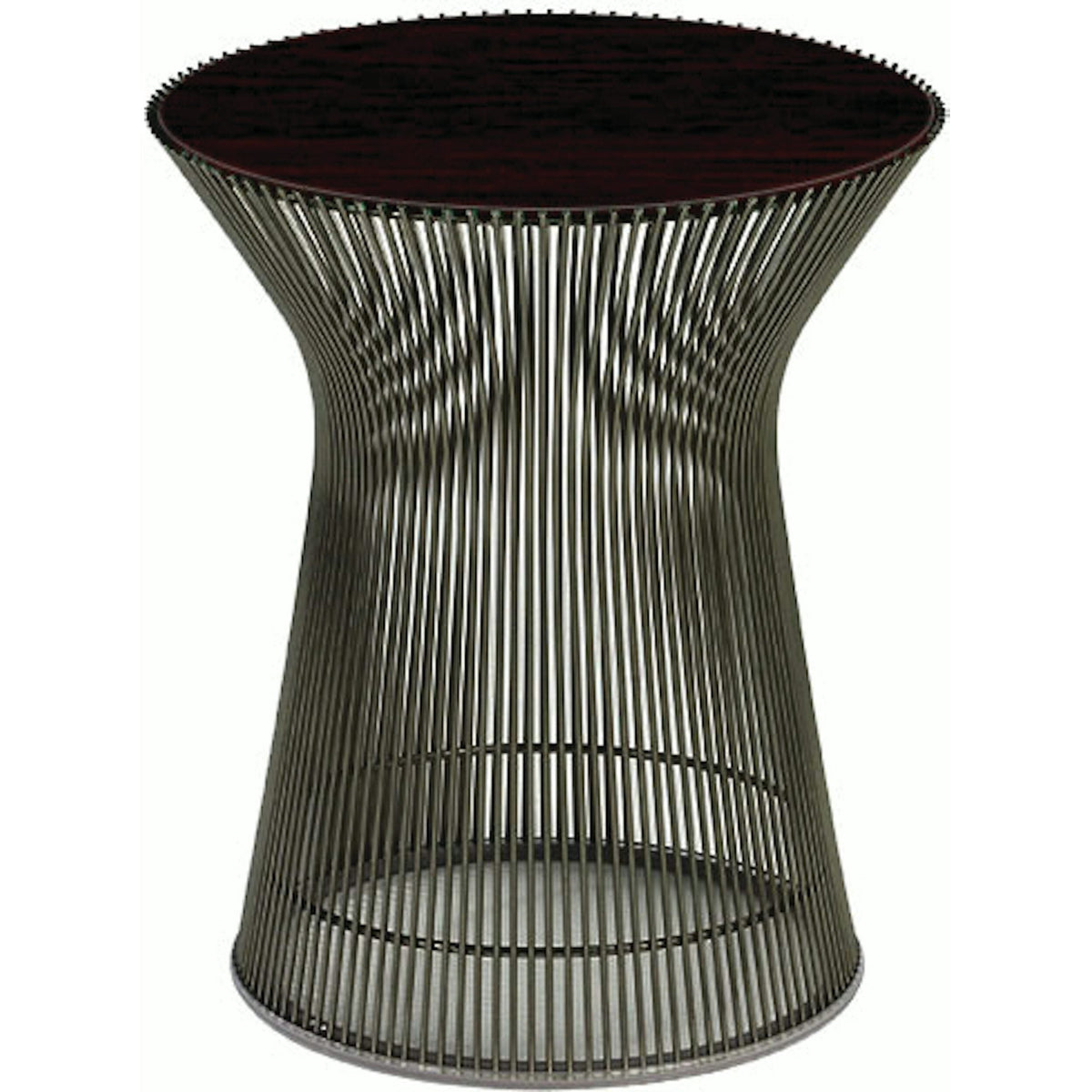 Platner Side Table side/end table Knoll Metallic Bronze Dark Cherry 