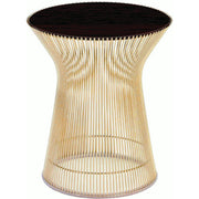 Platner Side Table - Gold side/end table Knoll 18K Gold plated Dark Cherry 