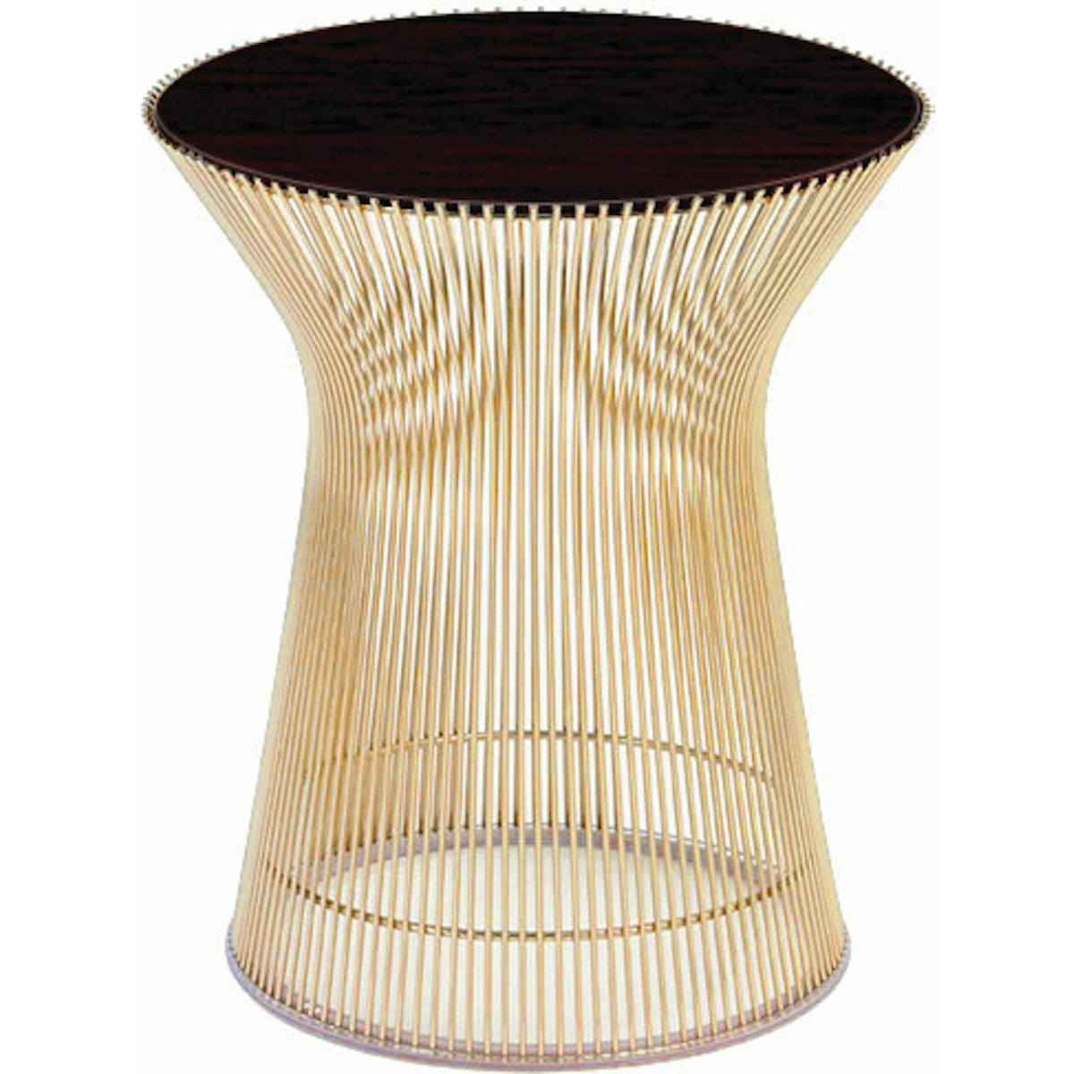 Platner Side Table - Gold side/end table Knoll 18K Gold plated Dark Cherry 