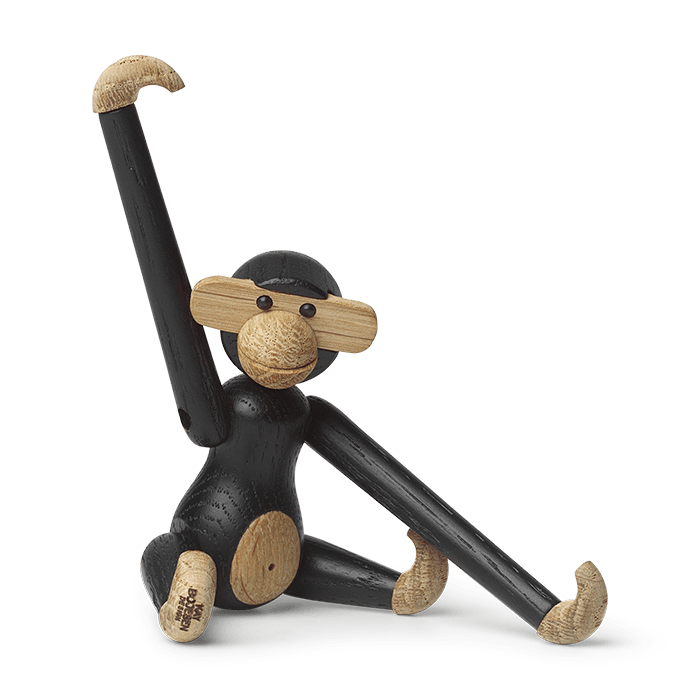 Kay Bojesen Monkey, Dark Stained Oak, Mini, view 2