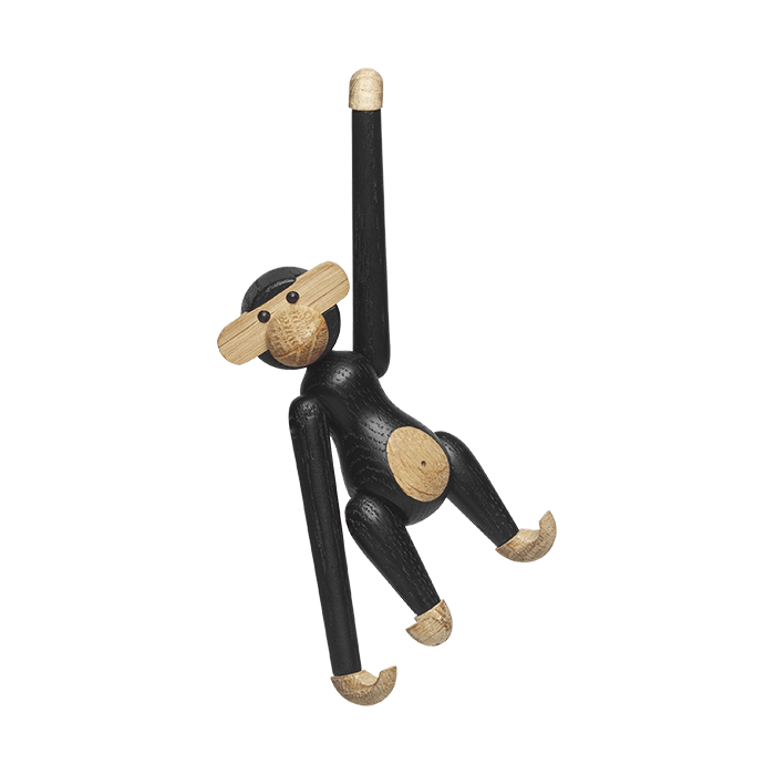 Kay Bojesen Monkey, Dark Stained Oak, Mini, view 3