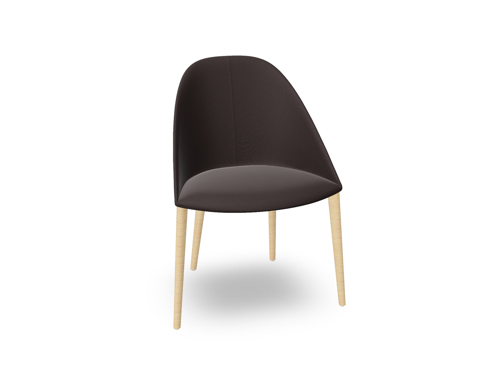 Cila Fully Upholstered Chair With Timber Oak Four-leg Base