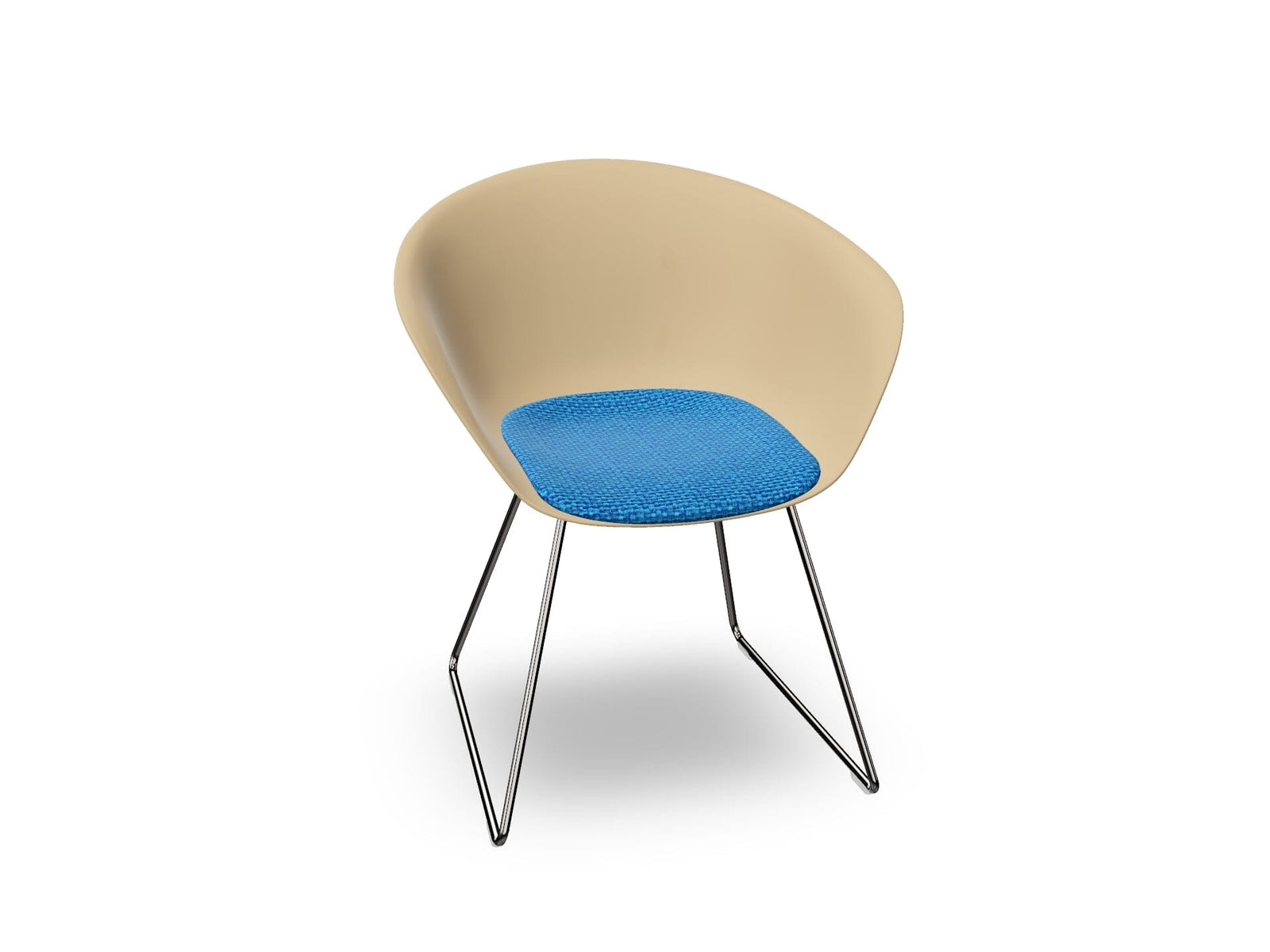 Duna 02 Sled Base Chair With Seat Cushion Chairs Arper 