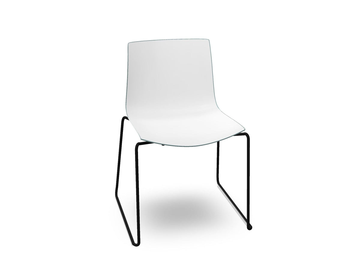 Catifa 46 Polypropylene Bi-Color Sled Base Chair Side/Dining Arper 
