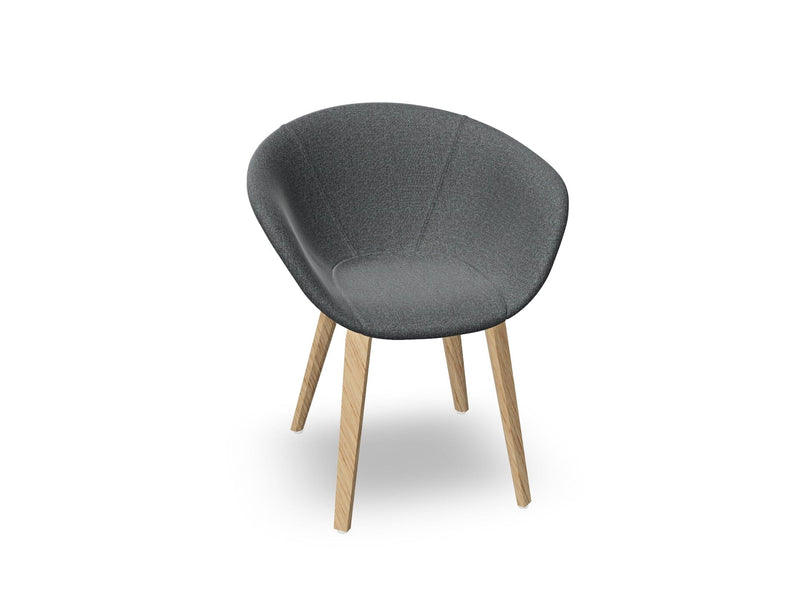 Duna 02 Wood Leg Chair With Full Upholstery Chairs Arper 