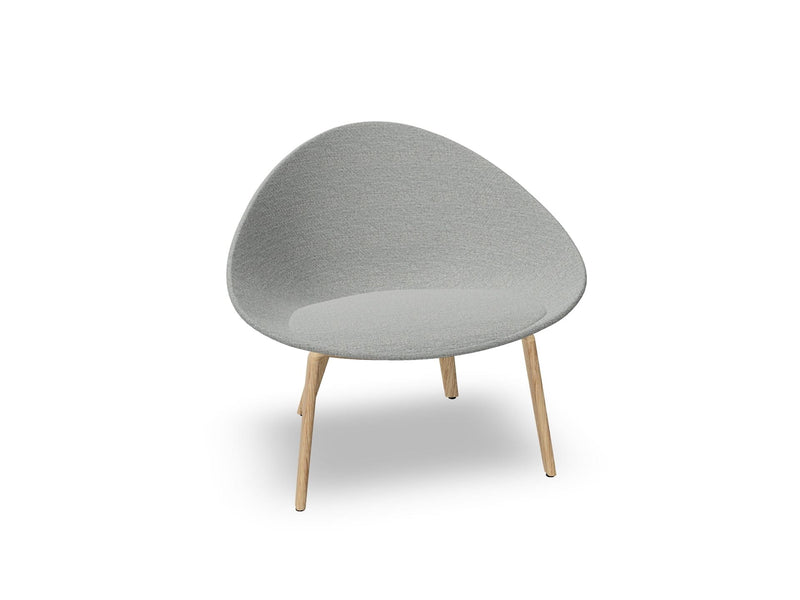 Adell 4 Leg Wood Lounge Chair With Fully Upholstered lounge chair Arper 